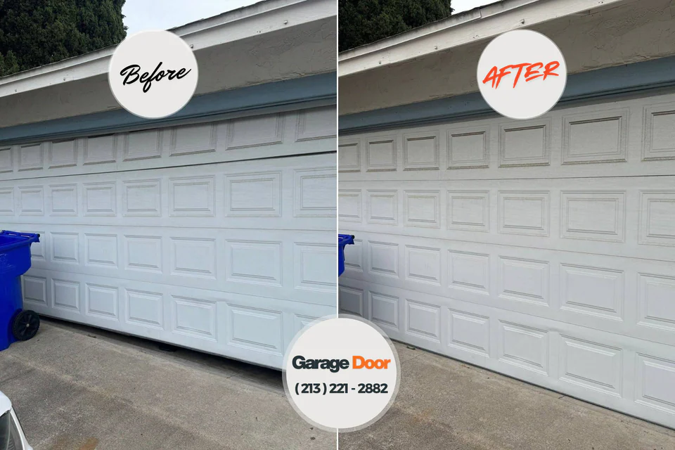 Before and after: garage door repair Broomfield, CO